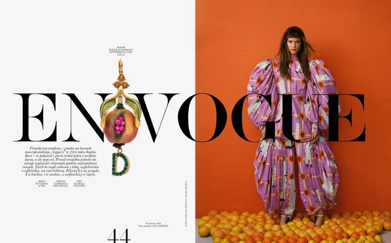 Kasia Struss Juices up the Pages of Vogue Poland April 2021